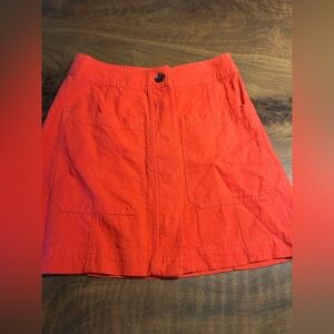 Banana Republic Seamed Mini Skirt Poppy Seed Red